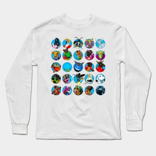 Silver Age Gaggle of Superheroes Long Sleeve T-Shirt